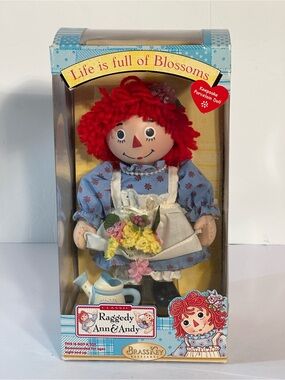Life Is Full Of Blossoms Porcelain Doll Brass Key Keepsakes Raggedy Ann & Andy